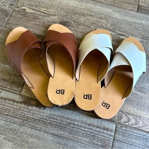 SANDAL BUNDLE! Cute crisscross, slip on sandals. #summer #beachy